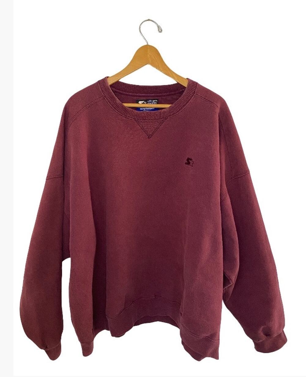 Vintage Y2K Starter Burgundy Crewneck Size 2XL